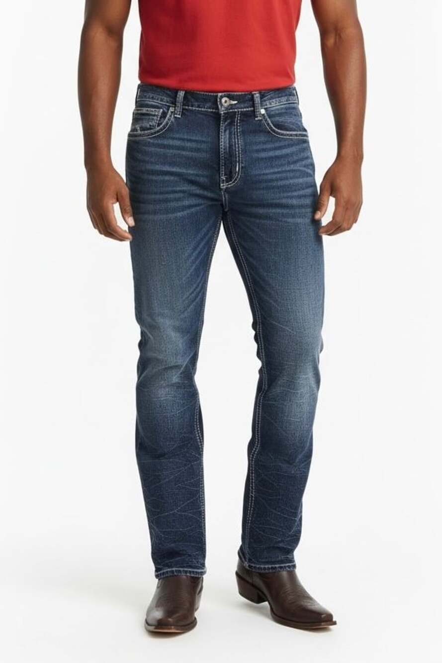 True Luck Hancock Dark Blast Bootcut Jeans Size 34 X 33